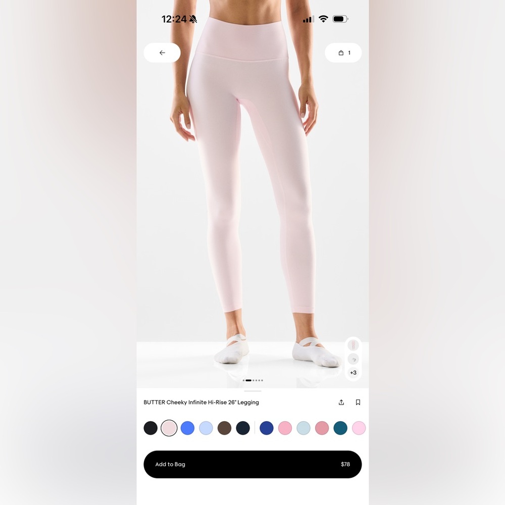 Aritzia Light Pink Golden leggings
